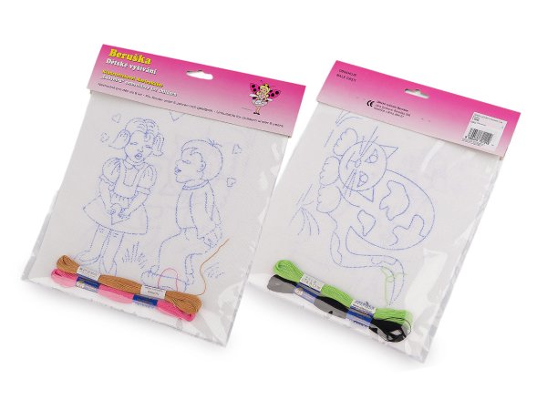 Dětské vyšívání s předtištěným motivem 2 ks