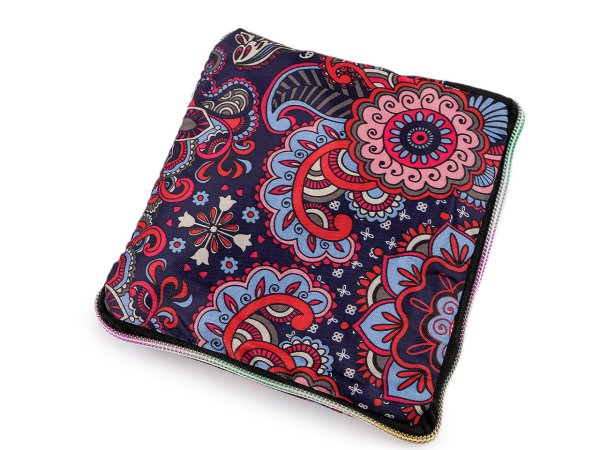 Skládací nákupní taška se zipem pevná 38x44 cm