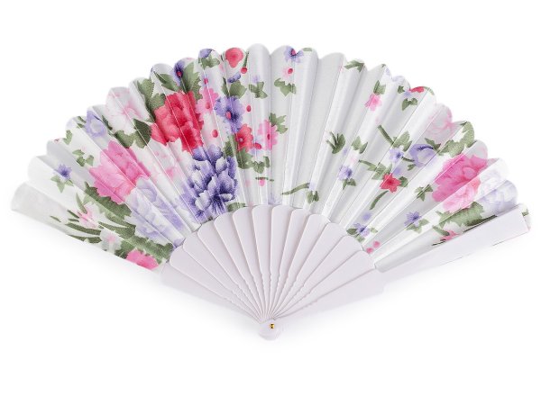 Vějíř textilní květy