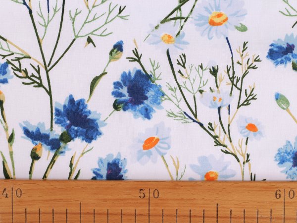 Bavlněná látka / plátno květy