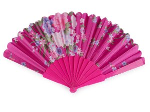 Vějíř textilní květy