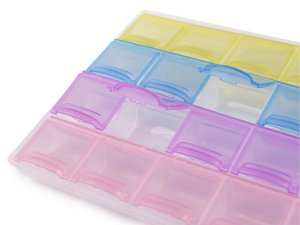 Plastový box / zásobník 12x21,5x2 cm