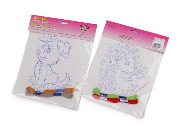 Dětské vyšívání s předtištěným motivem 2 ks