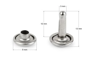 Duté nýty oboustranné na kůži a silné látky Ø9 mm