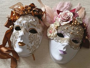 Karnevalová maska - škraboška k domalování benátská