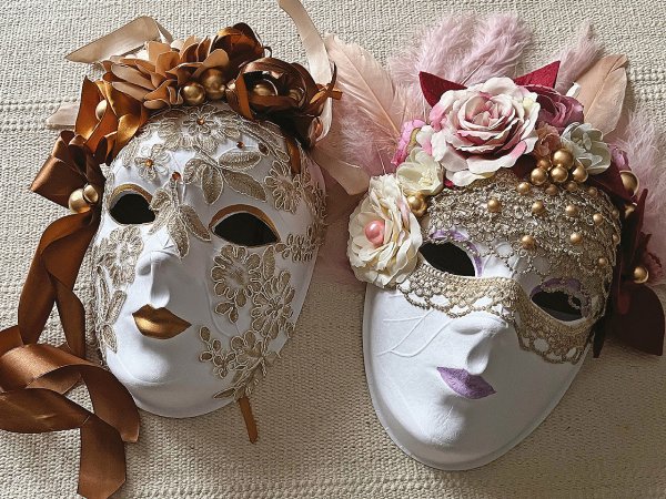 Karnevalová maska - škraboška k domalování benátská