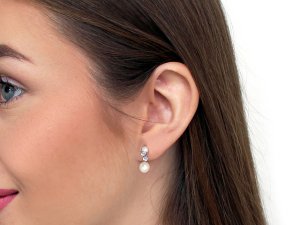 Perlové náušnice z nerezové oceli