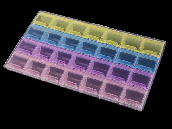 Plastový box / zásobník 12x21,5x2 cm