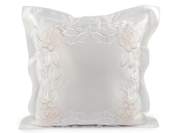 Povlak na polštář vyšívaný 45x45 cm