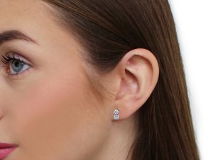 Náušnice z nerezové oceli s broušenými kamínky