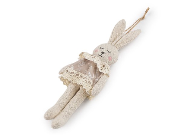 Textilní velikonoční zajíček k zavěšení