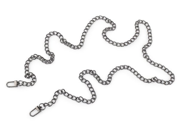 Řetízek na kabelky s karabinou délka 125 cm, šíře 8 mm