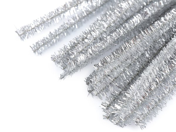 Chlupaté drátky na tvoření lurexové Ø6 mm délka 30 cm