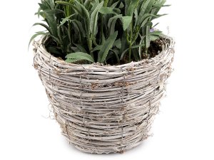 Umělá levandule v proutěném květináči, výška 78 cm