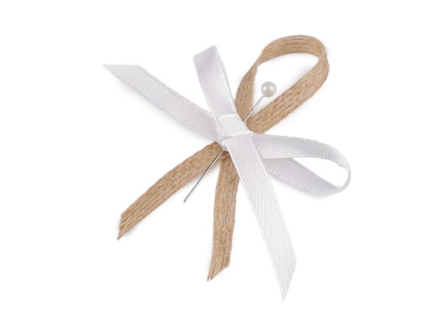 Svatební jutová mašlička / vonička