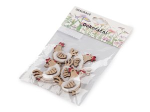 Dřevěná slepička k aranžování