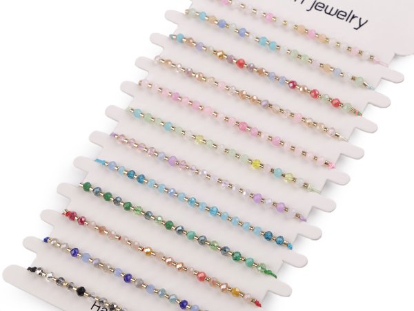 Náramek shamballa broušené korálky s AB efektem