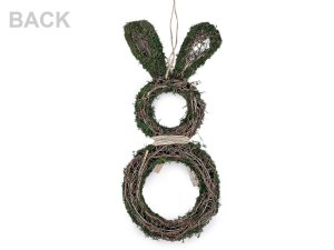 Velikonoční zajíček z proutí a mechu k zavěšení a k dalšímu dotvoření