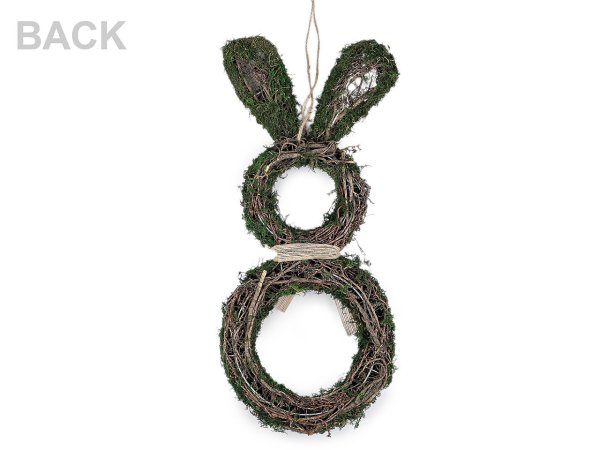 Velikonoční zajíček z proutí a mechu k zavěšení a k dalšímu dotvoření