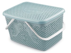 Plastový košík s víkem 20x35 cm