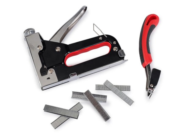 Čalounická sponkovačka s příslušenstvím