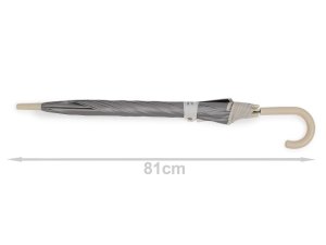 Dámský vystřelovací deštník béžový lem