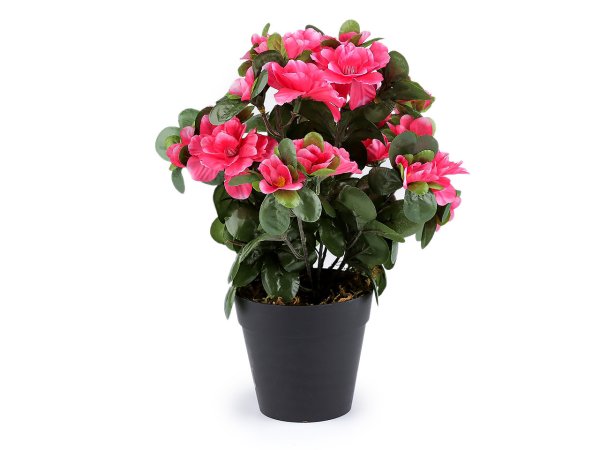 Umělá azalka v květináči