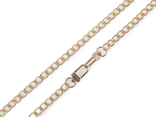 Řetízek na kabelky s karabinou délka 125 cm, šíře 8 mm