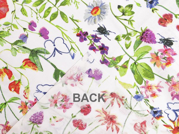 Bavlněná látka / plátno luční květy šíře 220 cm