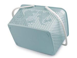 Plastový košík s víkem 20x35 cm