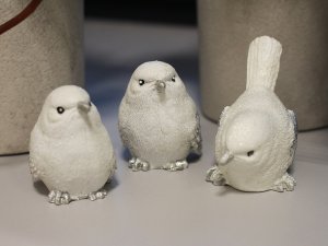 Dekorace ptáček s glitry