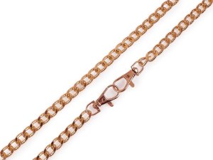 Řetízek na kabelky s reliéfem, s karabinou, délka 120 cm