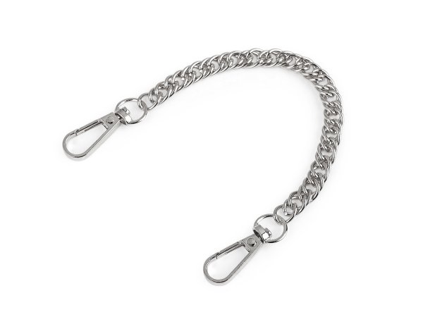 Řetízek / ucho na kabelku s karabinou délka 21,5 cm