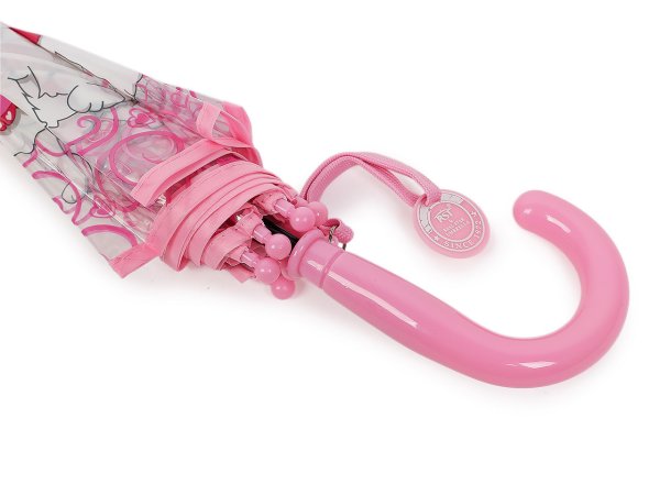 Dětský průhledný vystřelovací deštník kočka