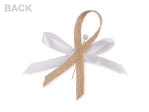 Svatební jutová mašlička / vonička