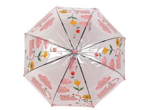 Dětský průhledný vystřelovací deštník kočka