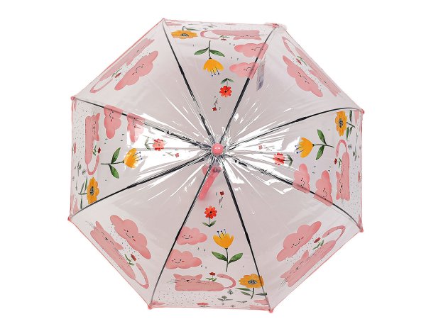 Dětský průhledný vystřelovací deštník kočka