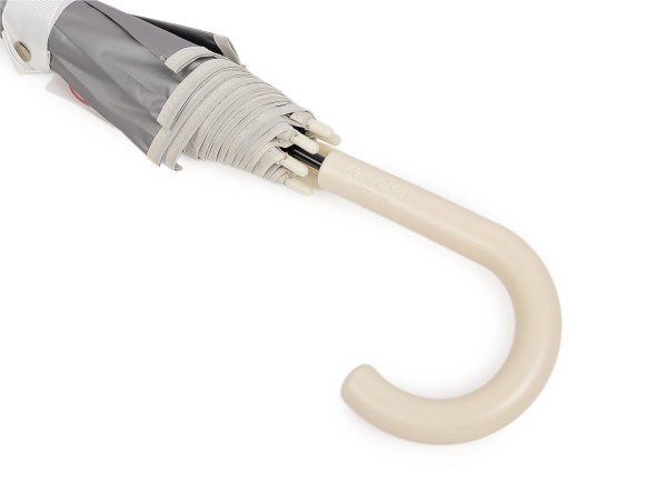 Dámský vystřelovací deštník béžový lem