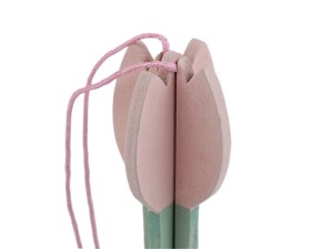 Dřevěný tulipán k zavěšení
