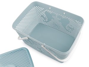 Plastový košík s víkem 20x35 cm