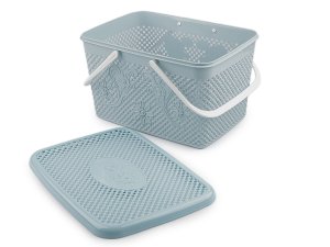 Plastový košík s víkem 20x35 cm