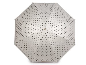 Dámský vystřelovací deštník s puntíky a perlami