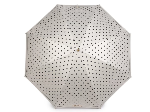 Dámský vystřelovací deštník s puntíky a perlami