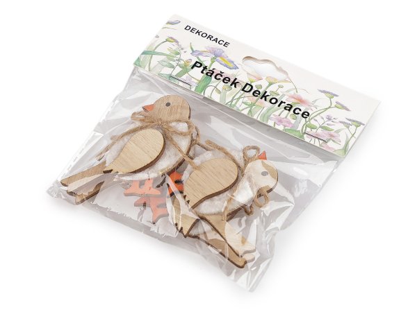 Dřevěný ptáček k aranžování