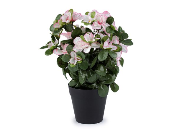 Umělá azalka v květináči