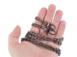 Řetízek na kabelky s karabinou délka 125 cm, šíře 8 mm