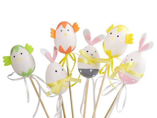 Zápich velikonoční vajíčko kuřátko / zajíček mix