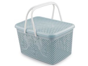 Plastový košík s víkem 20x35 cm