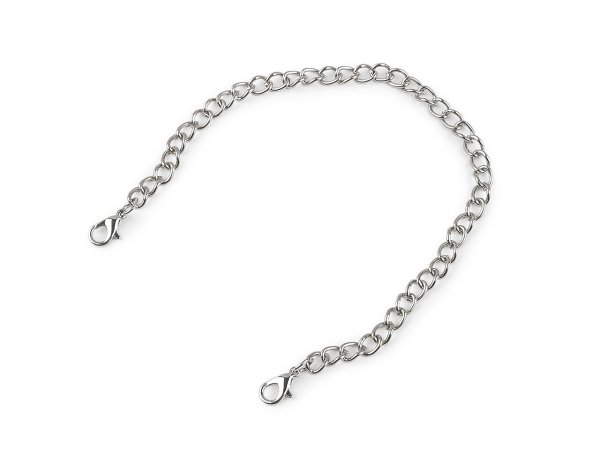 Kovový řetízek na kabelky i oděvy délka 23 cm