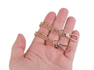 Řetízek / ucho na kabelku s karabinou délka 21,5 cm